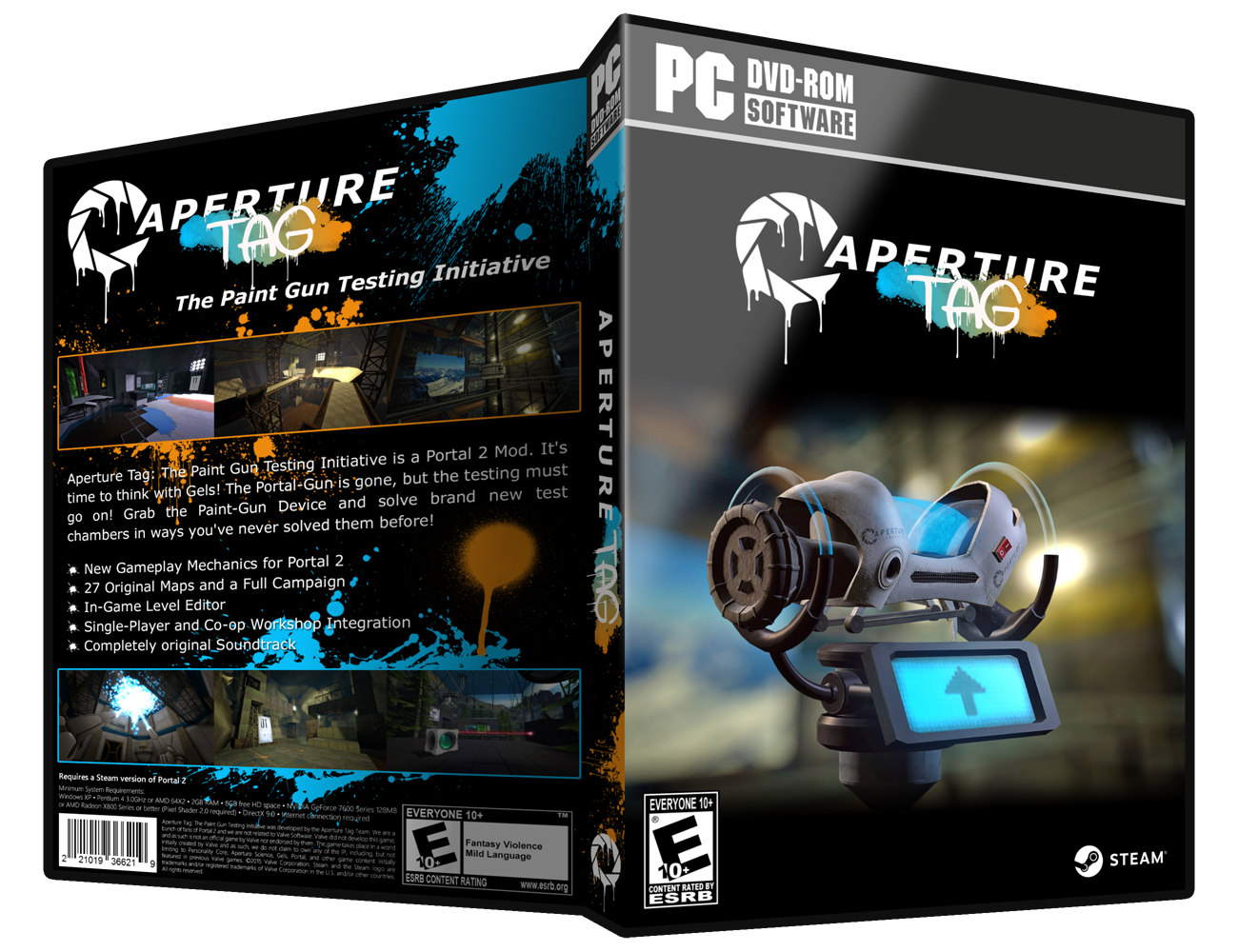 Aperture Tag: The Paint Gun Testing Initiative box cover