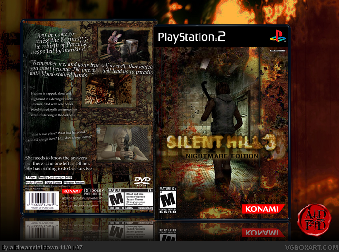 Silent Hill 3: Nightmare Edition box art cover