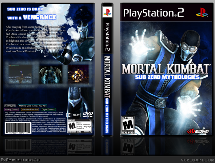 Mortal Kombat: Sub Zero Mythologies II box art cover