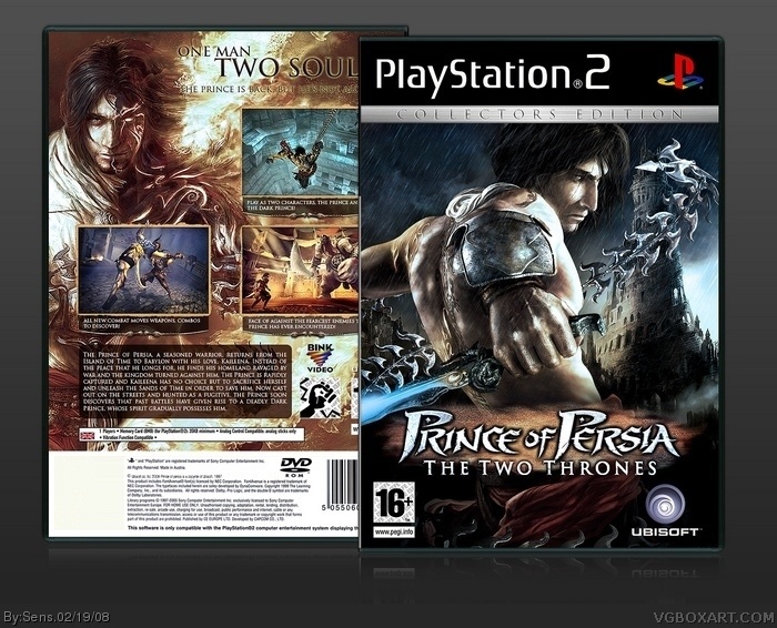 Prince of Persia: The Two Thrones box art cover