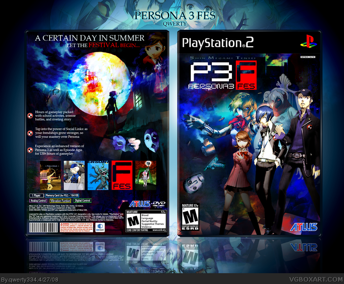 Persona 3 FES box art cover