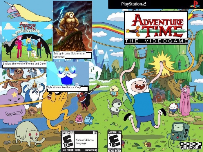 Adventure Time:The Video Game (rough draft) box art cover