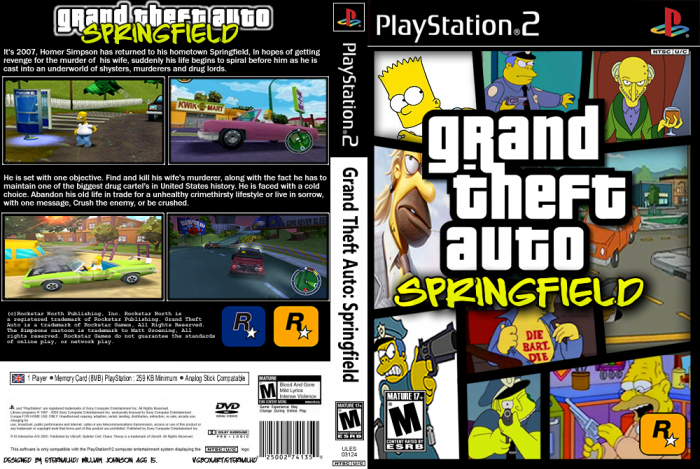 Grand Theft Auto: Springfield box art cover