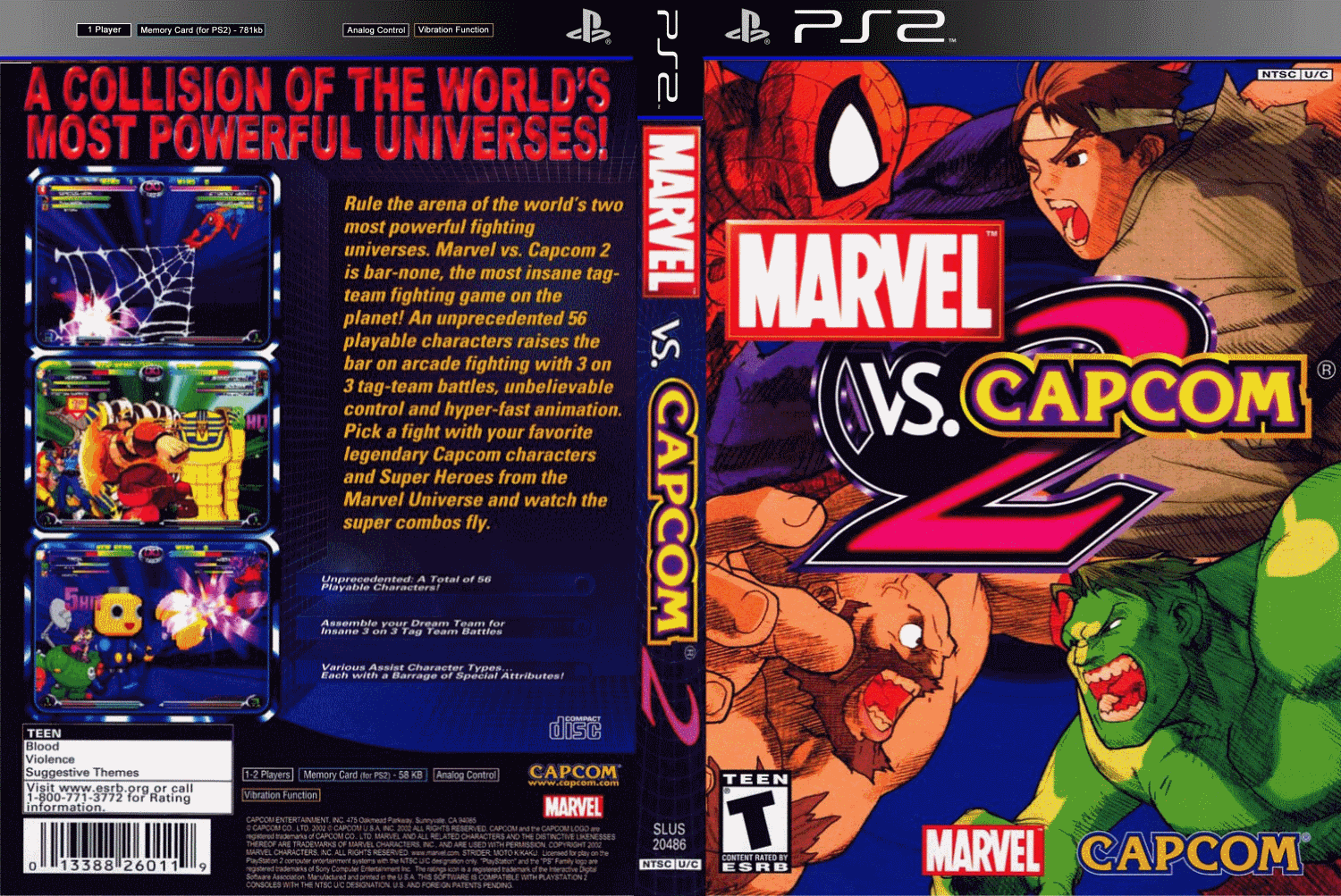 Marvel vs Capcom 2 box cover