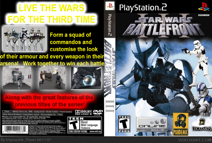 Star Wars Battlefront III box art cover