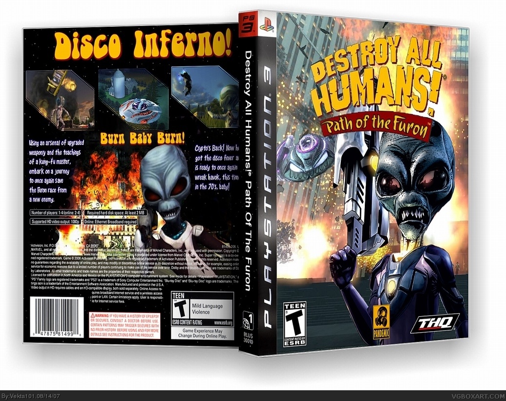 Destroy All Humans! Path of the Furon box cover