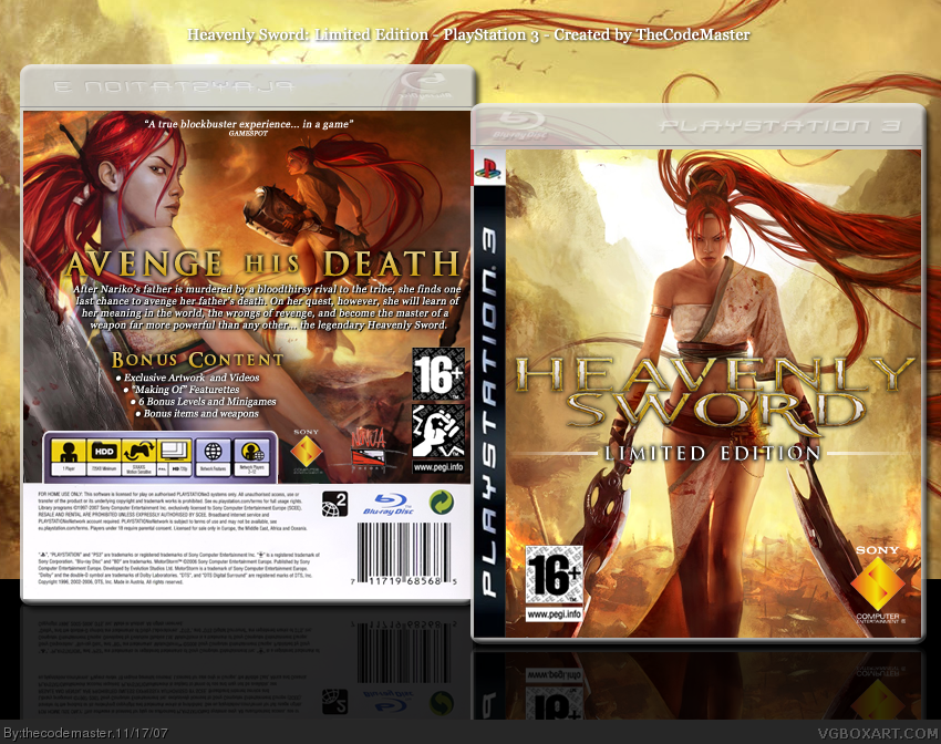 Heavenly Sword: Limited Edition box cover