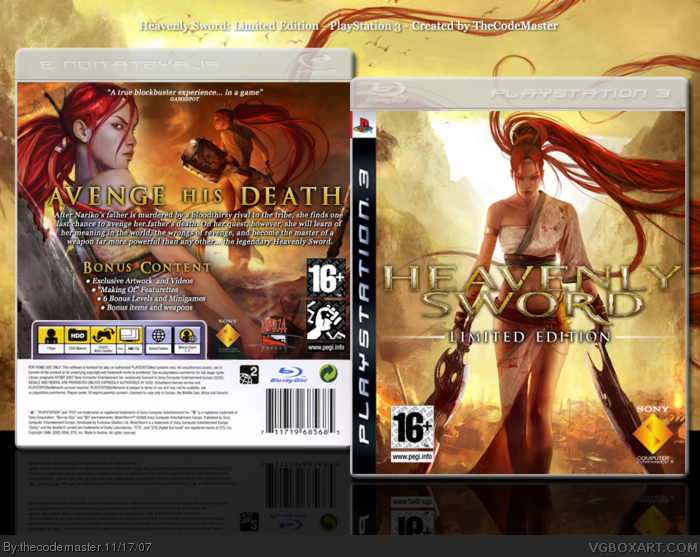 Heavenly Sword: Limited Edition box art cover