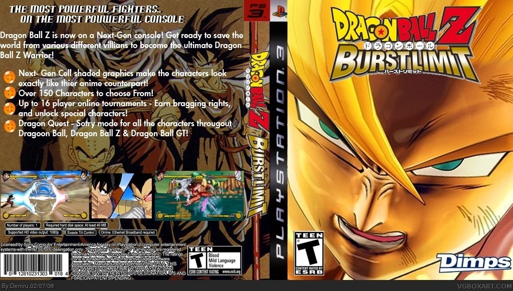 DragonBall Z Burst Limit box cover