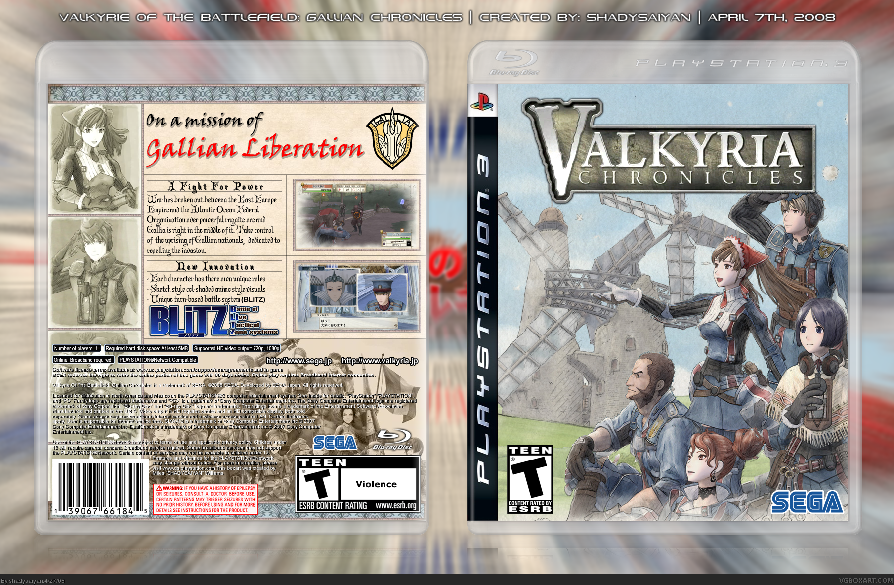 Valkyrie Of The Battlefield: Gallian Chronicles box cover