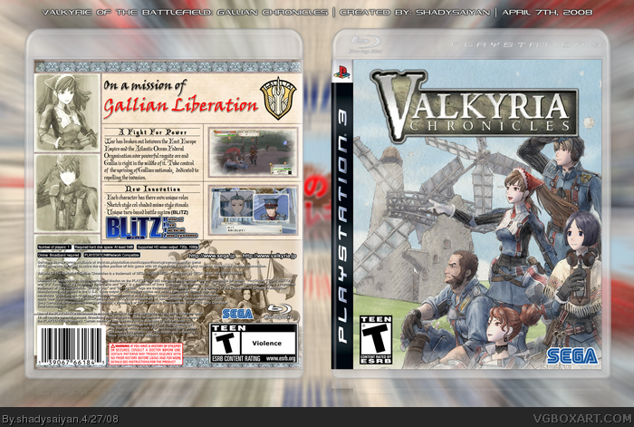 Valkyrie Of The Battlefield: Gallian Chronicles box art cover