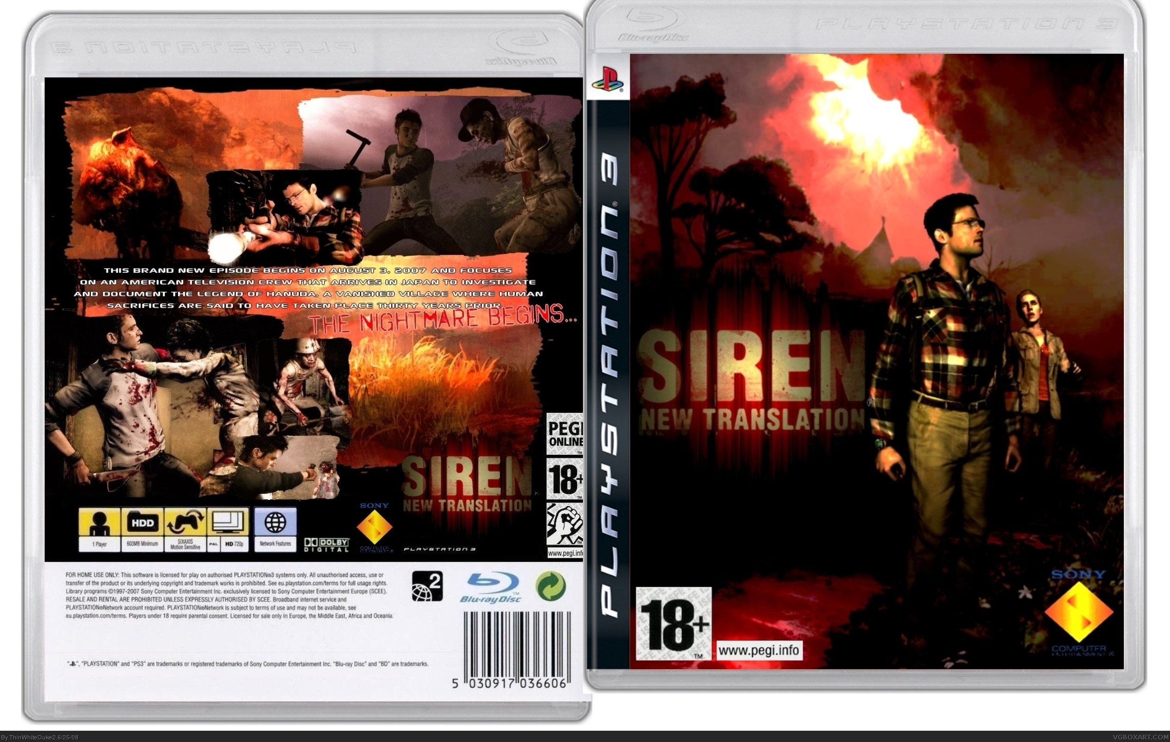 Siren 3 new translation (blood curse) box cover