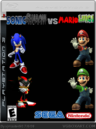 Sonic and Shadow  vs  Mario Luigi box cover