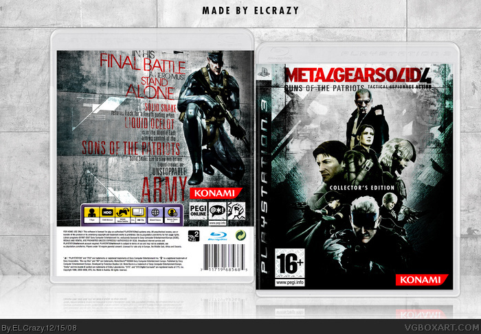 Metal Gear Solid 4: Guns Of The Patriots box art cover