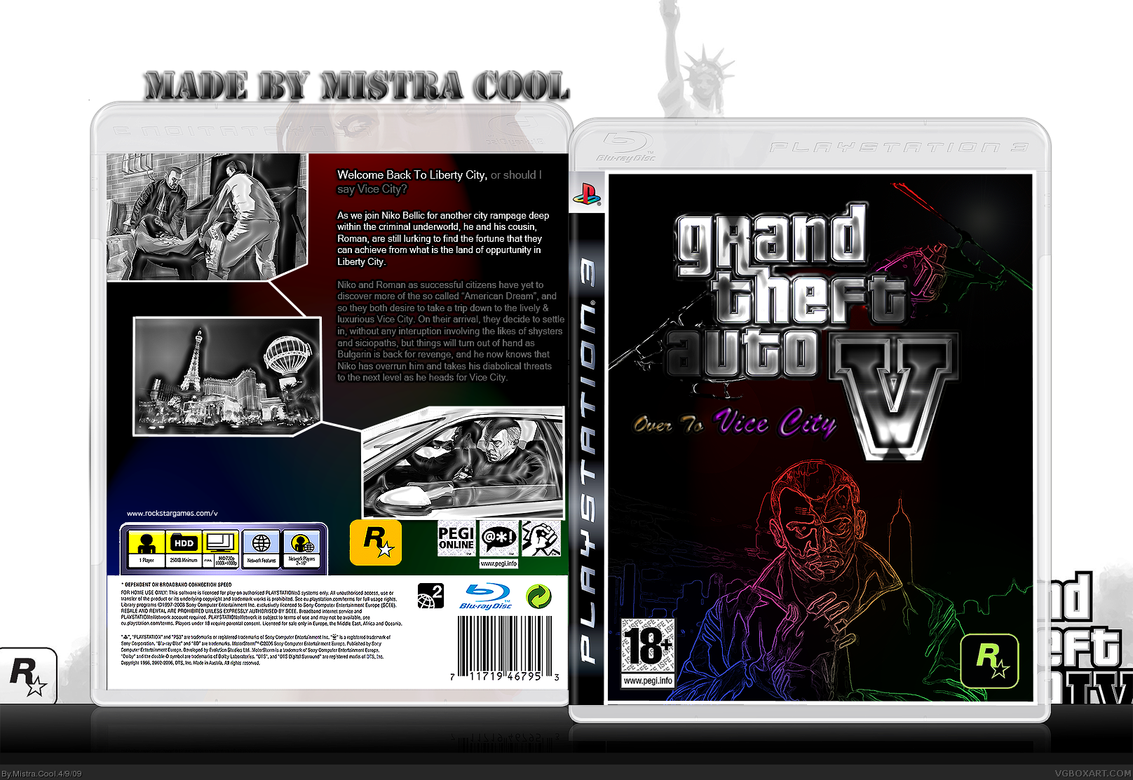 Grand Theft Auto V ; Over To Vice City box cover