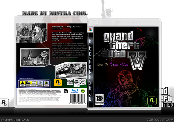 Grand Theft Auto V ; Over To Vice City box art cover