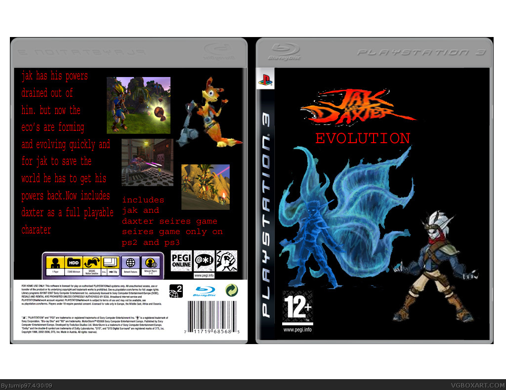 jak and daxter evolution box cover