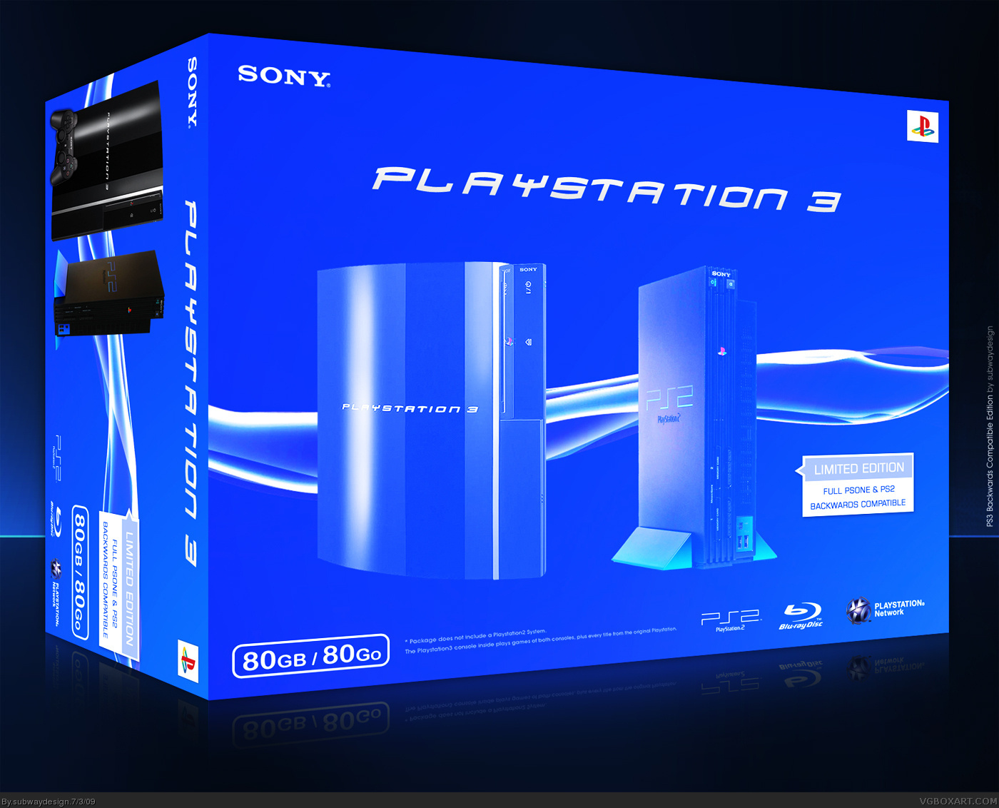 Full Backwards compatible Playstation 3 box cover