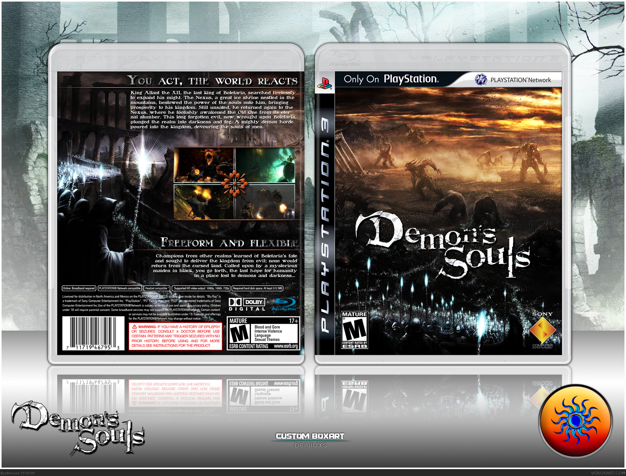 Viewing full size Demon's Souls box cover.