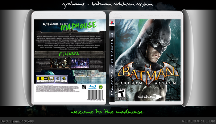 Batman Arkham Asylum box art cover