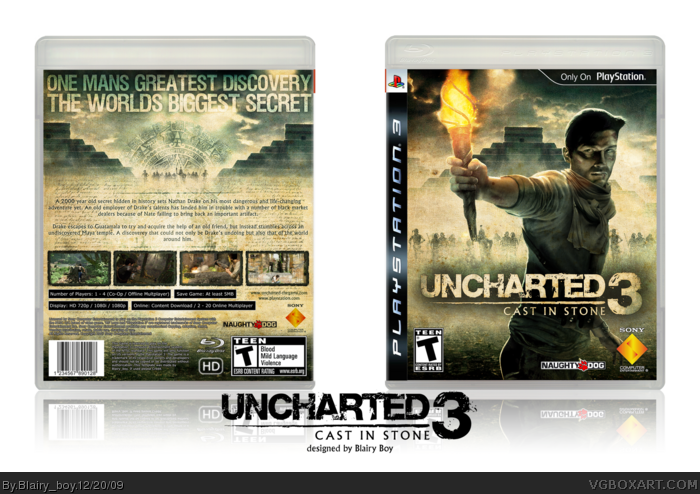 Uncharted 3: Cast In Stone box art cover