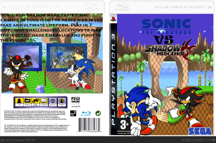 Sonic vs Shadow box art cover