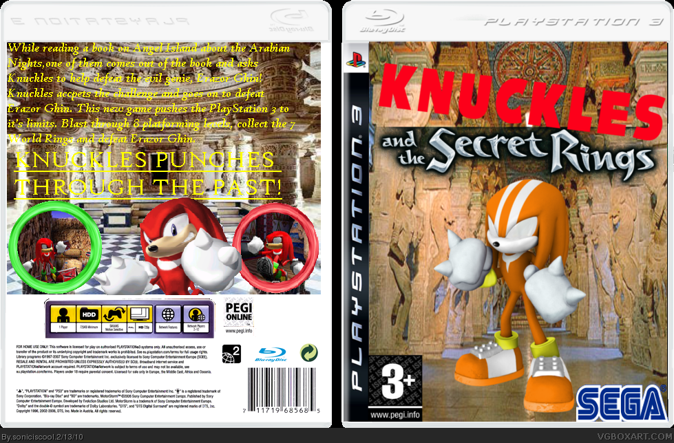 Knuckles and the Secret Rings box cover