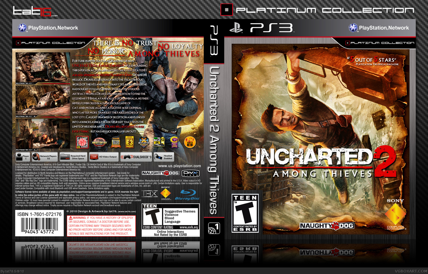 Uncharted 2: Among Thieves box cover