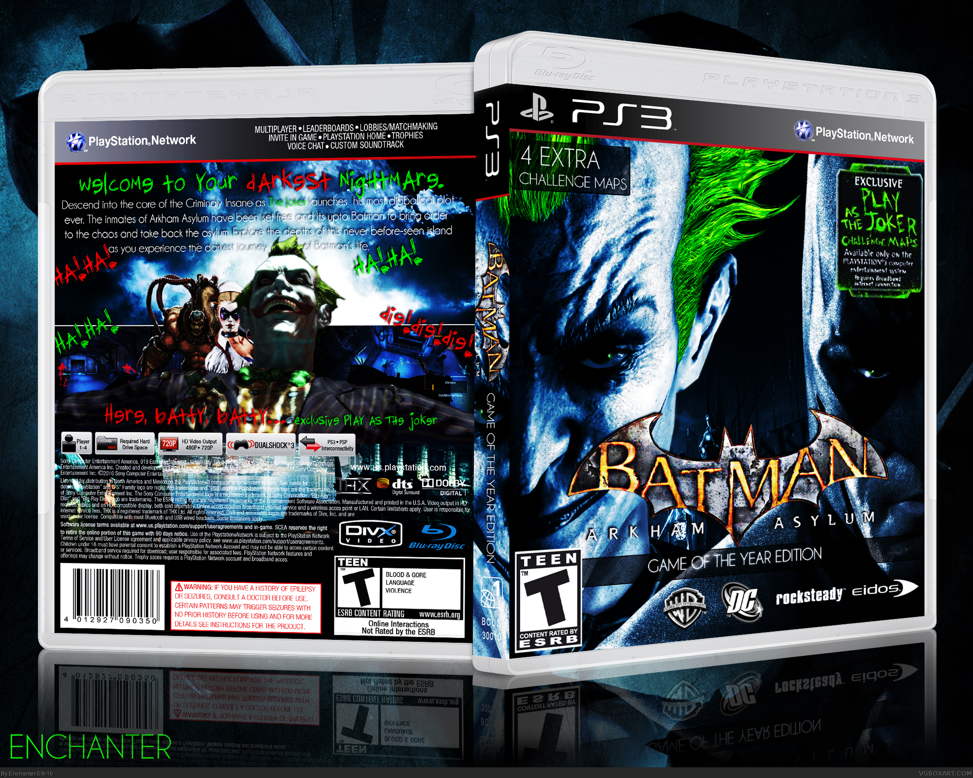 Batman: Arkham Asylum Game of The Year Edition box cover