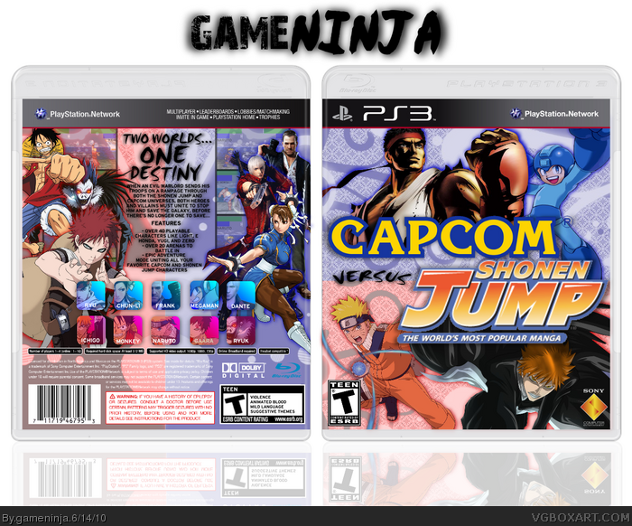 Capcom VS Shonen Jump box art cover
