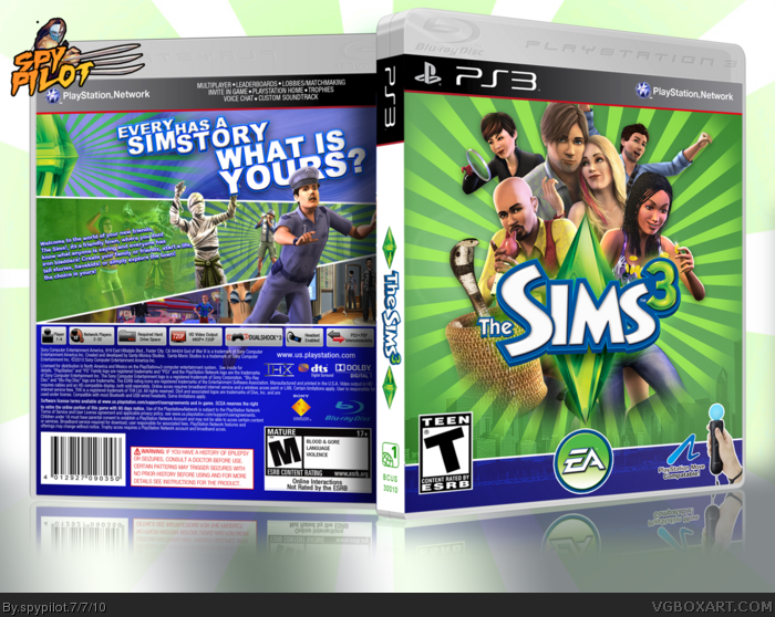 The Sims 3 box art cover