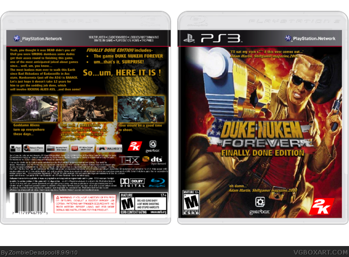 Duke Nukem Forever-Finally Done Edition box art cover