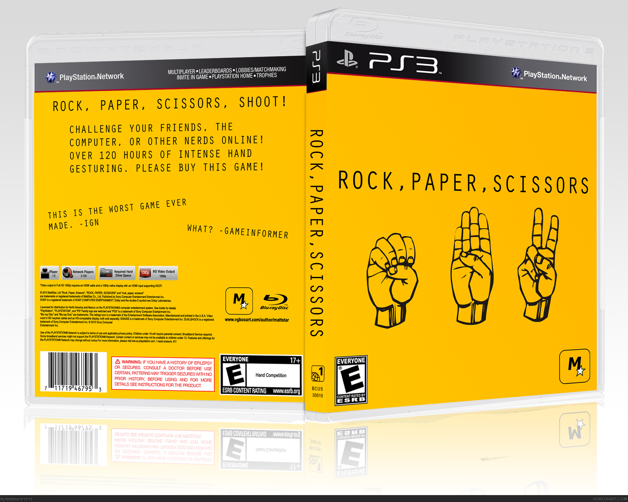 Rock, Paper, Scissors box cover