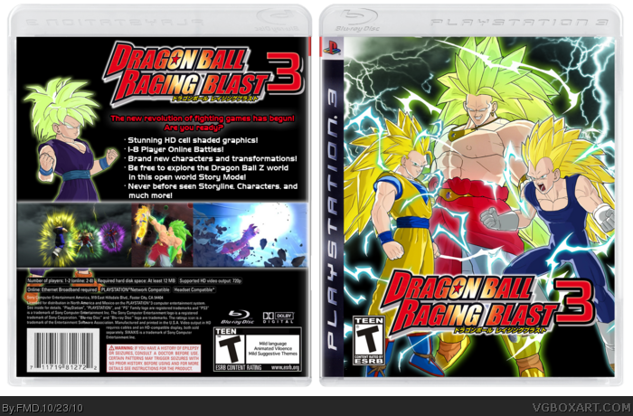 Dragon Ball Z: Raging Blast 3 box art cover