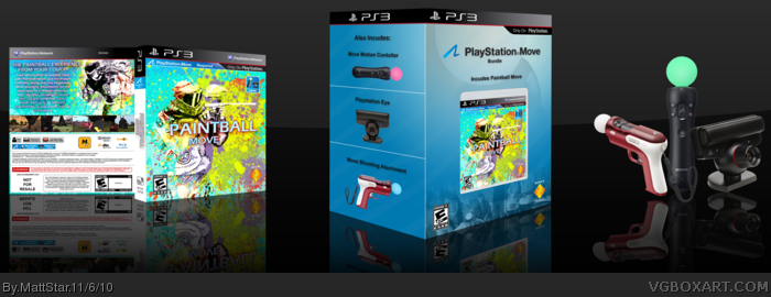 Playstation Move: Paintball Move Bundle box art cover