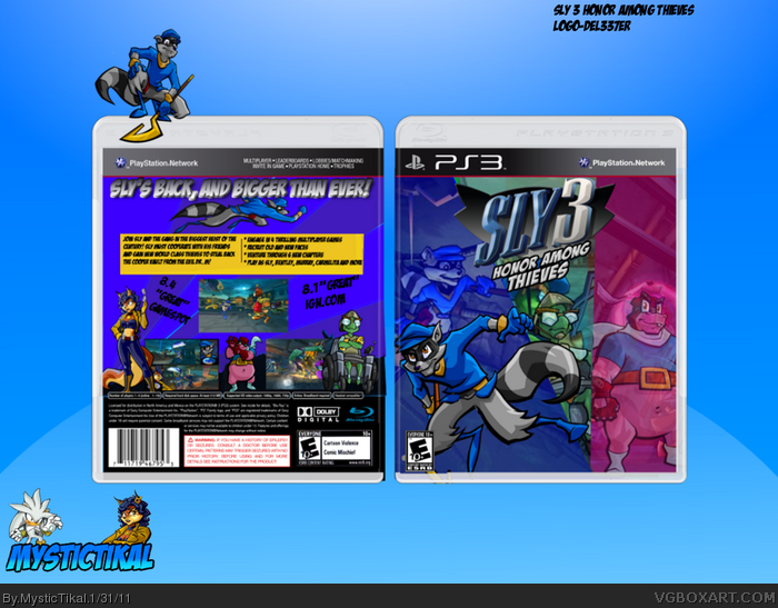 Sly 3: Honor Among Thieves box art cover