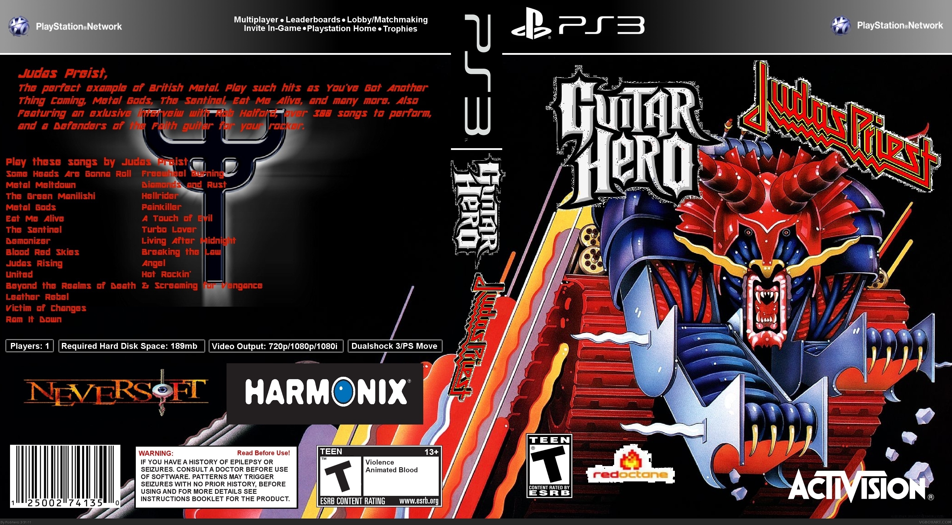 Guitar Hero Judas Preist box cover