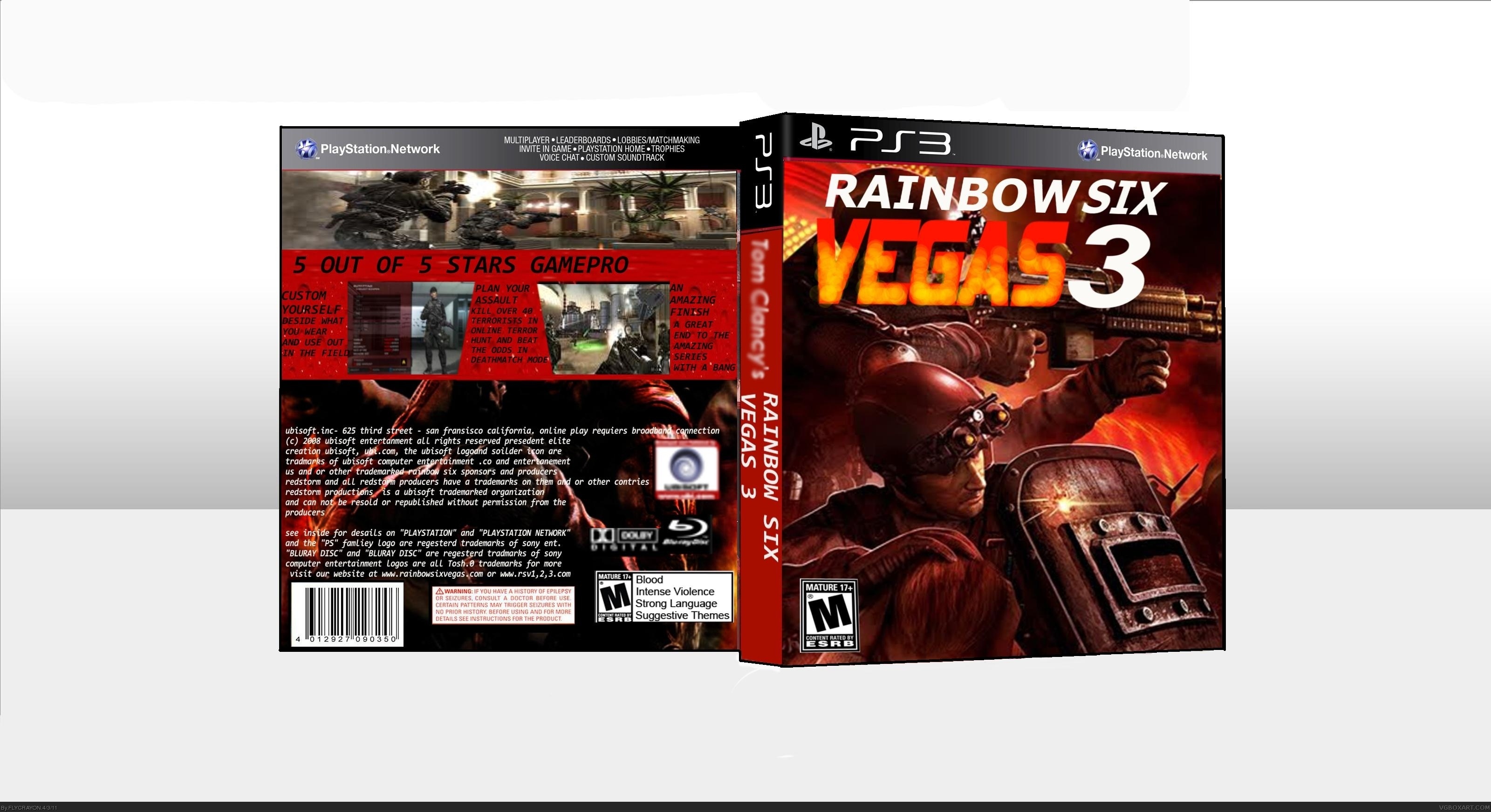 Tom Clancy's Rainbow Six Vegas 3 box cover