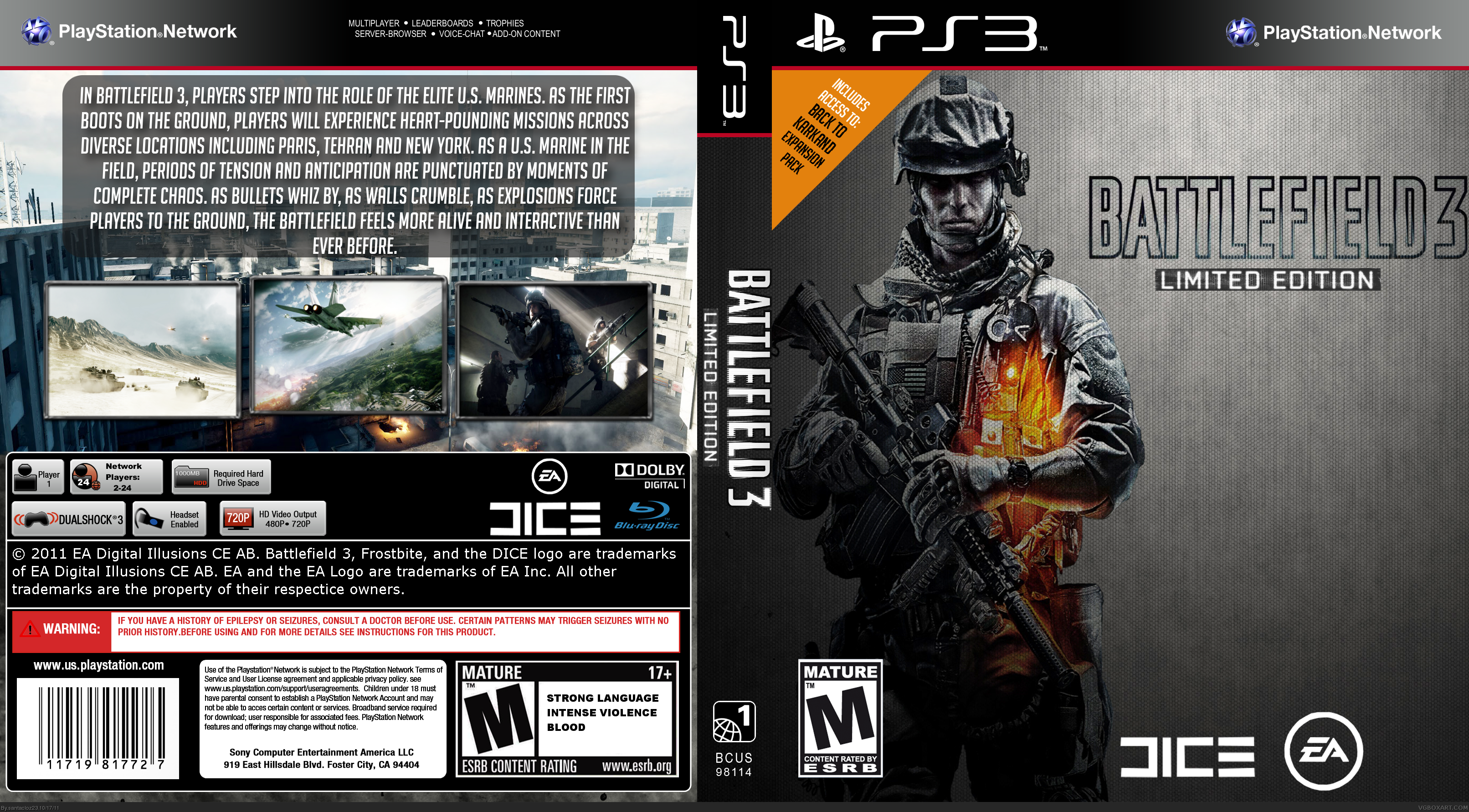 Battlefield 3 Limited Edition box cover