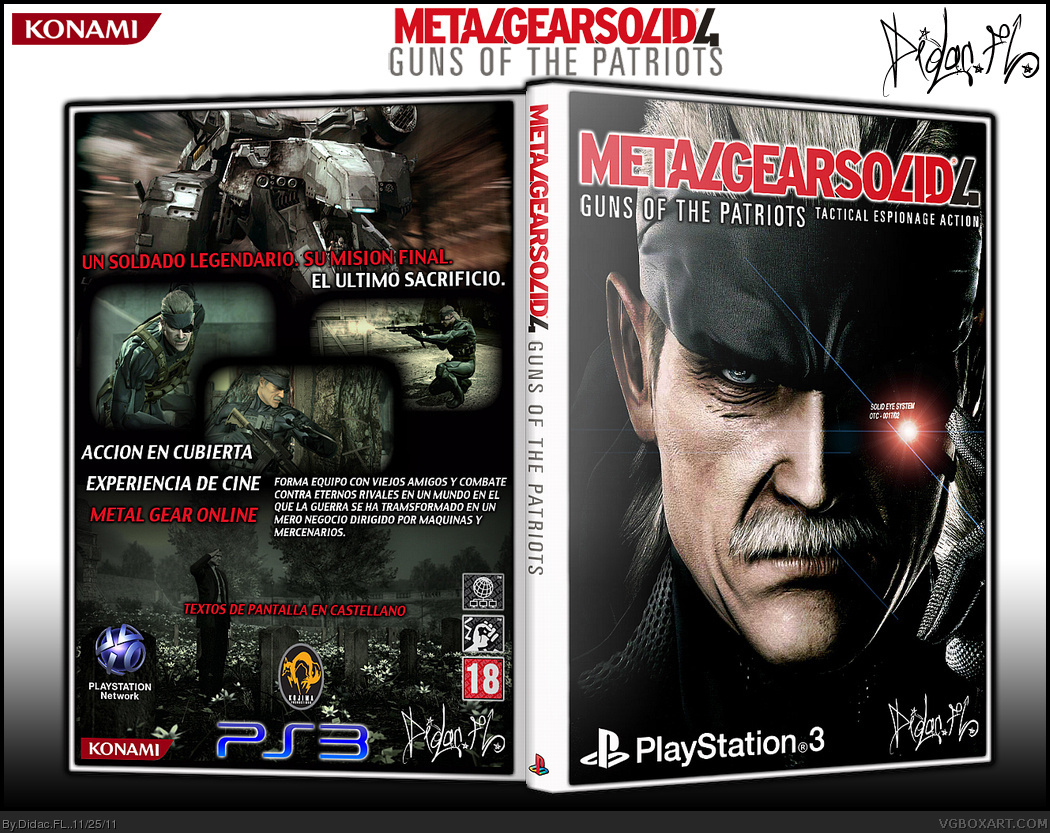 Metal Gear 4: Guns of the Patriots  (Spanish) box cover