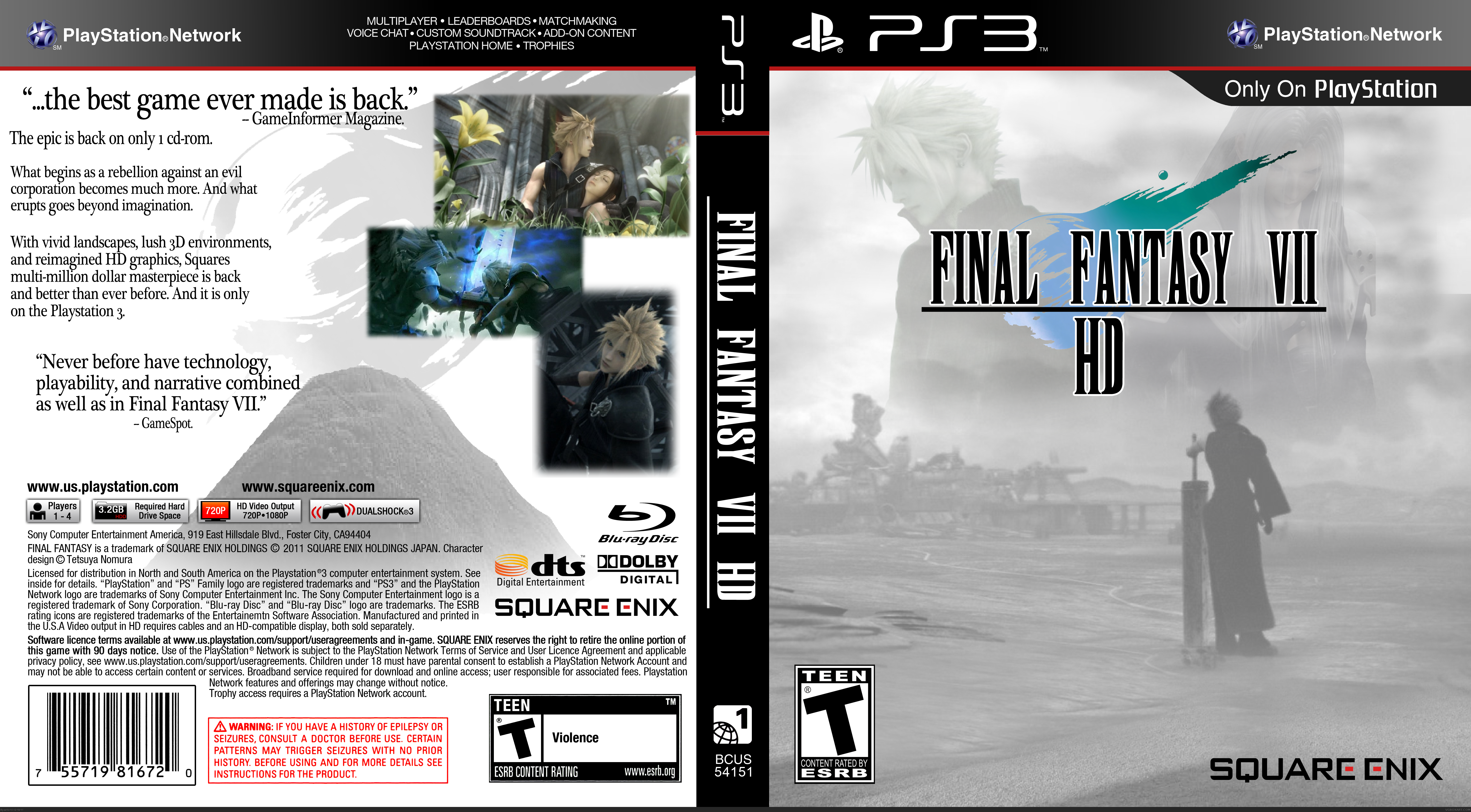 FInal Fantasy VII HD box cover