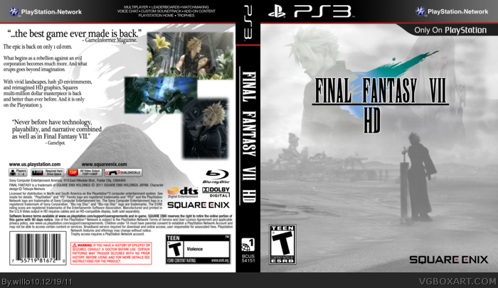 FInal Fantasy VII HD box art cover