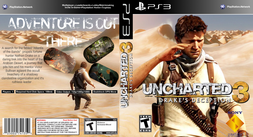 Uncharted 3: Drake's Deception box cover