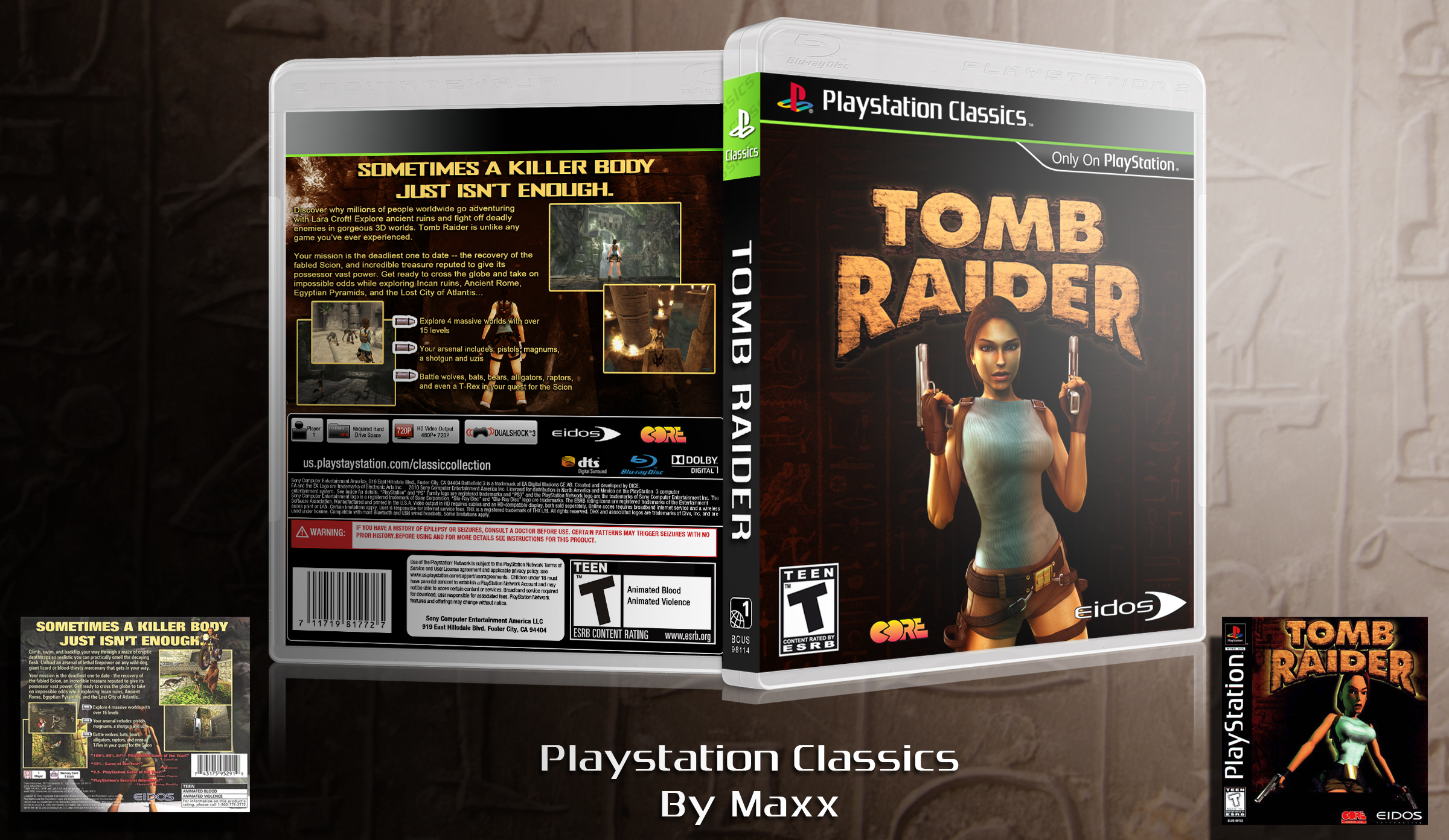 Playstation Classics: Tomb Raider box cover