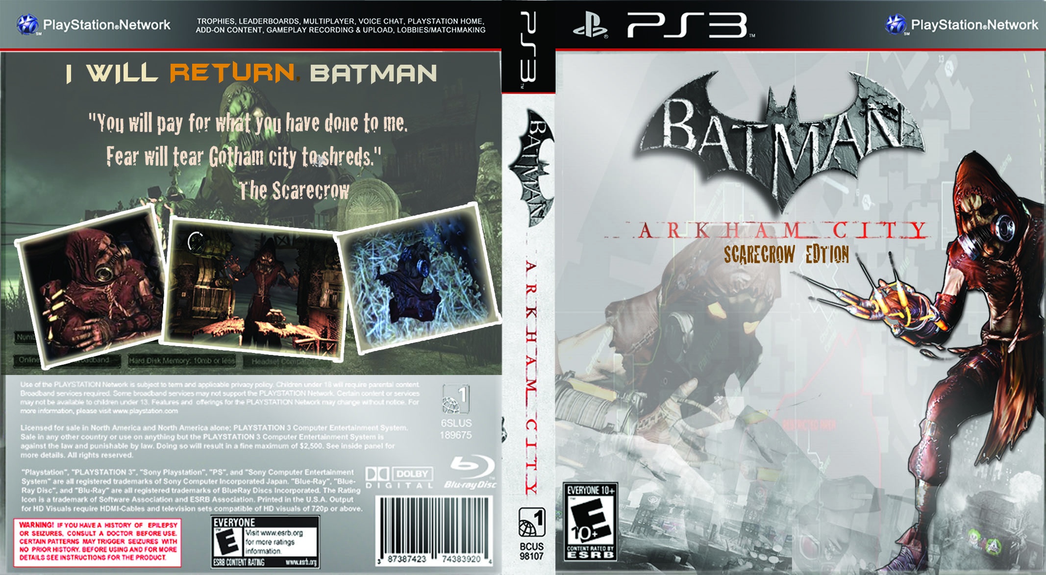 Batman Arkham City Scarecrow Edition box cover