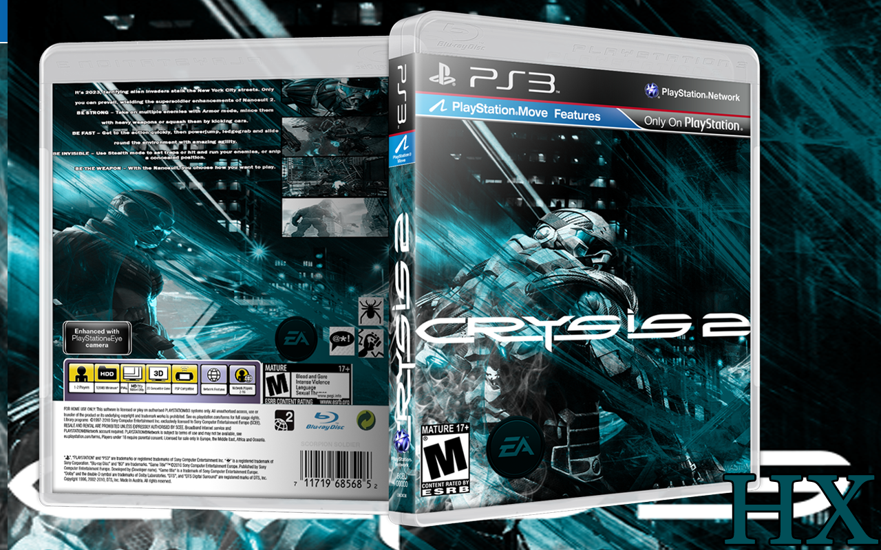NEW GAME PS3 Crysis 2 Blu Ray Cover box cover