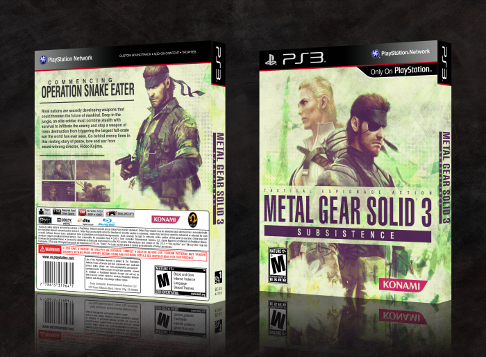 Metal Gear Solid 3: Subsistence box art cover