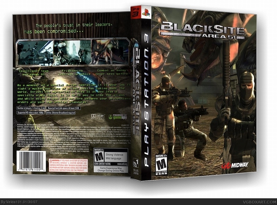 Blacksite: Area 51 box cover