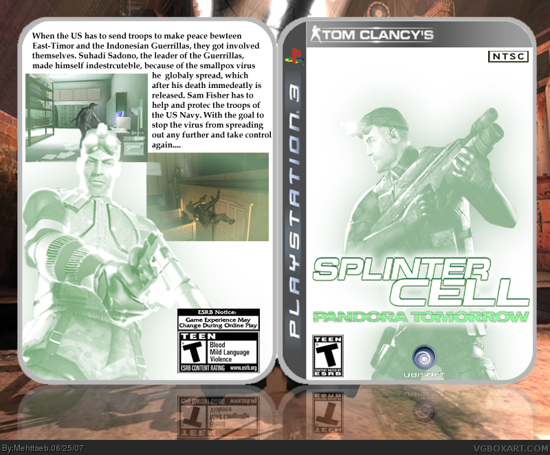 Tom Clancy's   Splinter Cell ::: Pandorra Tomorrow box cover