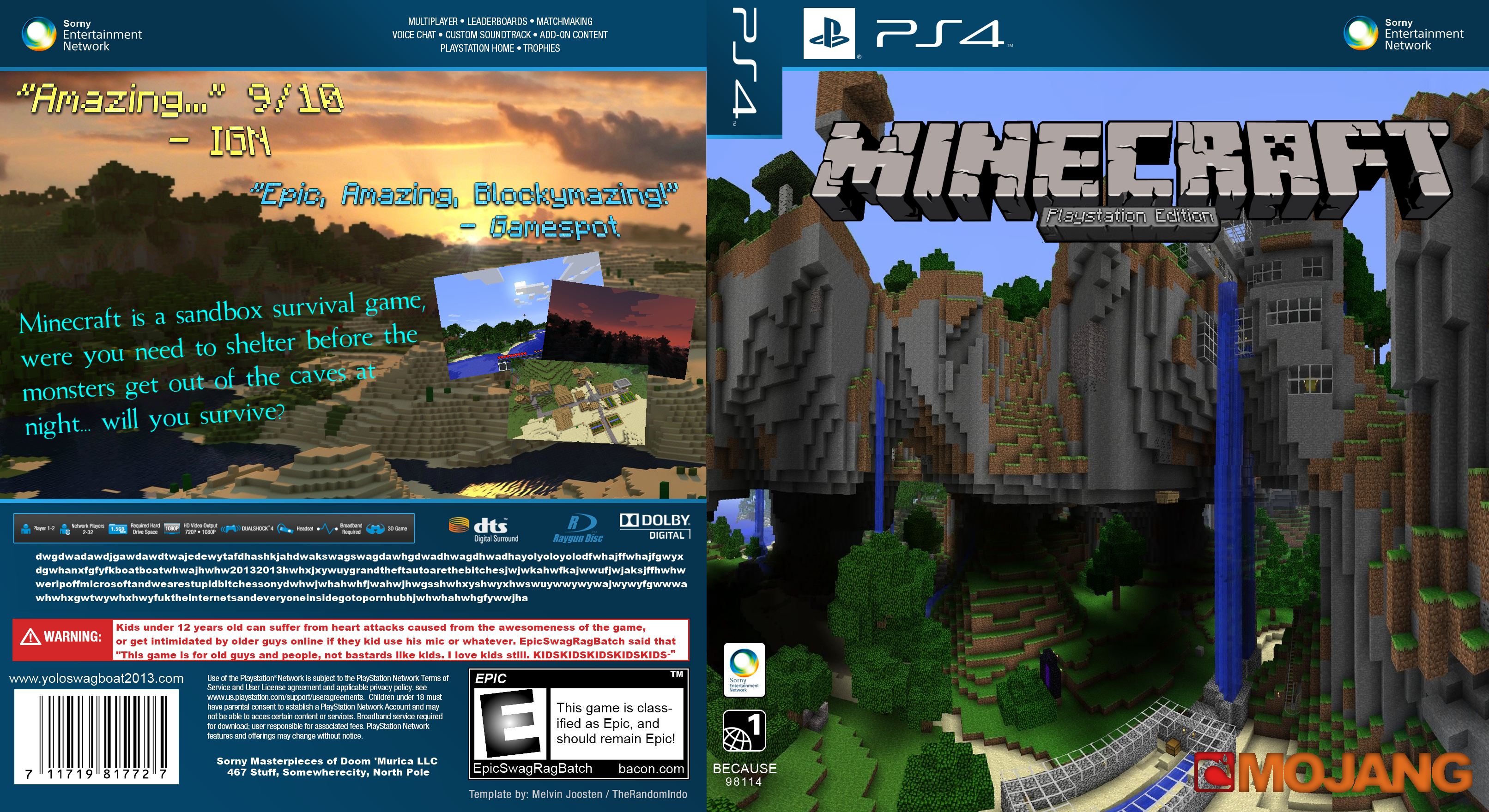 Minecraft: Playstation Edition box cover